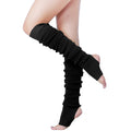 v28 Long Leg Warmer, Women’s Men 80s Party Ribbed Knit Dance Sports (71Black)