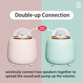 Baolira Night Lights Bluetooth Speaker, Cute Wireless Speaker with Adjustable Dual Night Light for Bedroom, Kawaii Room Decor, Birthday Gifts for Women Teen Girls Cute Stuff