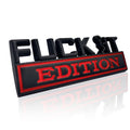 Fuck IT Edition Emblem, Car Exterior Emblems Badge 3D Sticker Decal, Fuck-IT Edition Emblem 3D Fender Badge Decal, 3D Fender Badge Decal Car Truck Replacement, Fit for All Cars