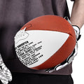 KWOOD - Regalo de fútbol personalizado para hija, balón de fútbol de cuero grabado para interior y exterior con bomba y bolsa de transporte, regalo de cumpleaños, Navidad y graduación para hija