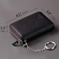 FurArt Credit Card Wallet, Zipper Card Cases Holder for Men Women, RFID Blocking, KeyChain Wallet, Compact Size