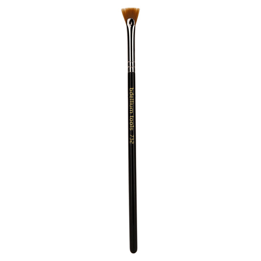 Bdellium Tools Professional Makeup Brush - Maestro Series 732 Mascara Fan - With Soft Synthetic Fibers, For Applying Mascara (Black, 1pc)