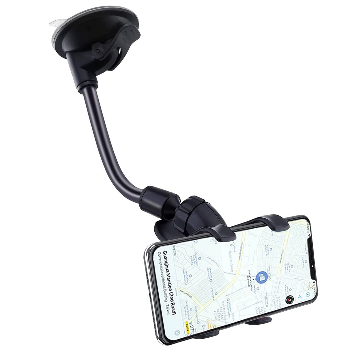 YZtree Car Phone Holder Mount Cell Phone Stand Windshield Dashboard Car Mount 360 Rotation for iPhone 16 15 14 13 12 11 Pro Max XS X XR 8 SE/Samsung Galaxy S20+Ultra S10 Note 10 Plus