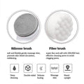 Face Brush - Manual Facial Cleansing, 1Pcs Double Side Skin Care Facial Cleaning Brush, Silicone Facial Scrubber Manual Dual Face Wash Brush for Deep Pore Exfoliation Makeup Massaging (Gray)