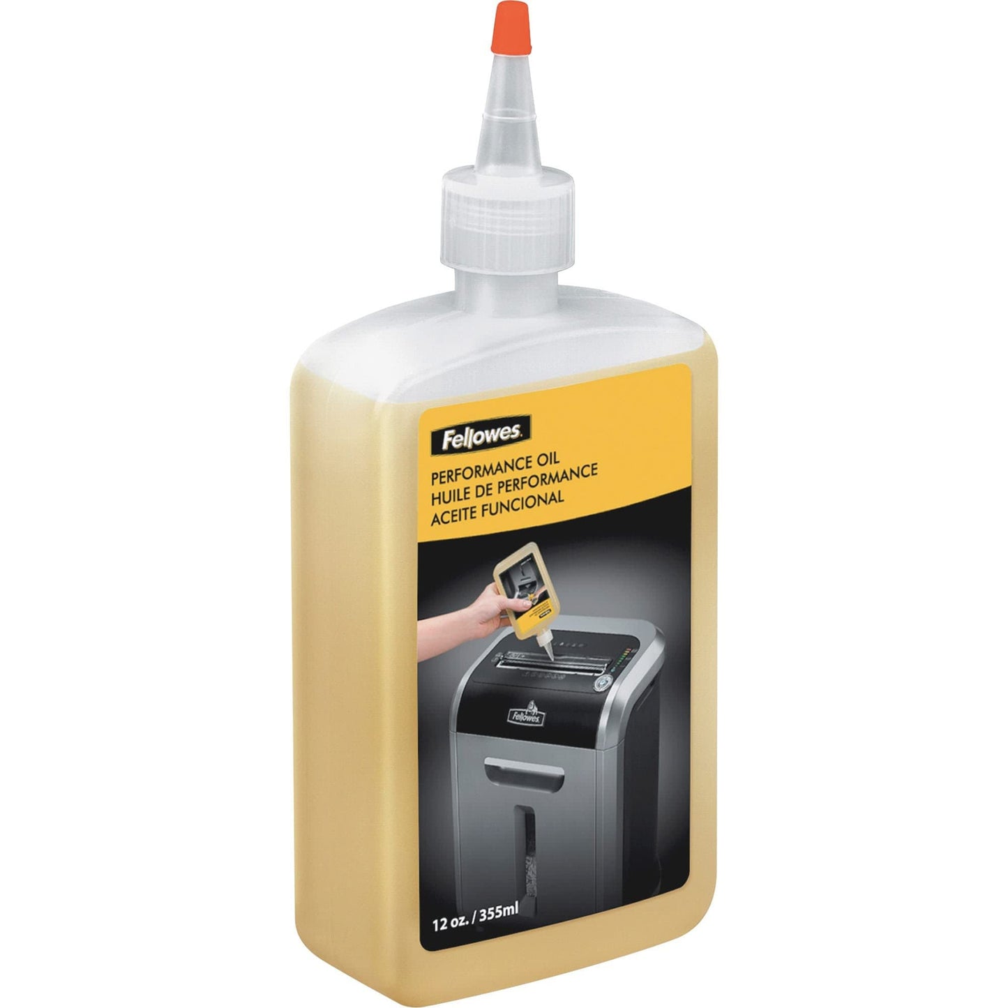 Fellowes Powershred Performance Shredder Oil, 12 oz. Extended Nozzle Bottle (35250) (Pack of 1)