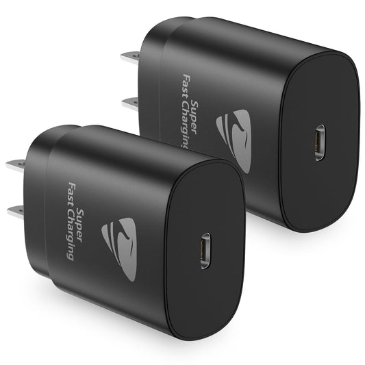 USB C Charger Block 2-Pack, 25w Type C Charger Fast Charging, PD USB C Wall Charger Cell Phone Charger Power Adapter for Samsung Galaxy A13/A14/S24/S23, iPhone 16/15/15pro/15Plus, Tablets, Xbox, PS5