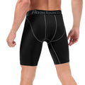 Short de compression Roadbox pour homme, sous-vêtement d'entraînement athlétique, frais et sec, en élasthanne, pour course à pied, gym, sport (noir, M)