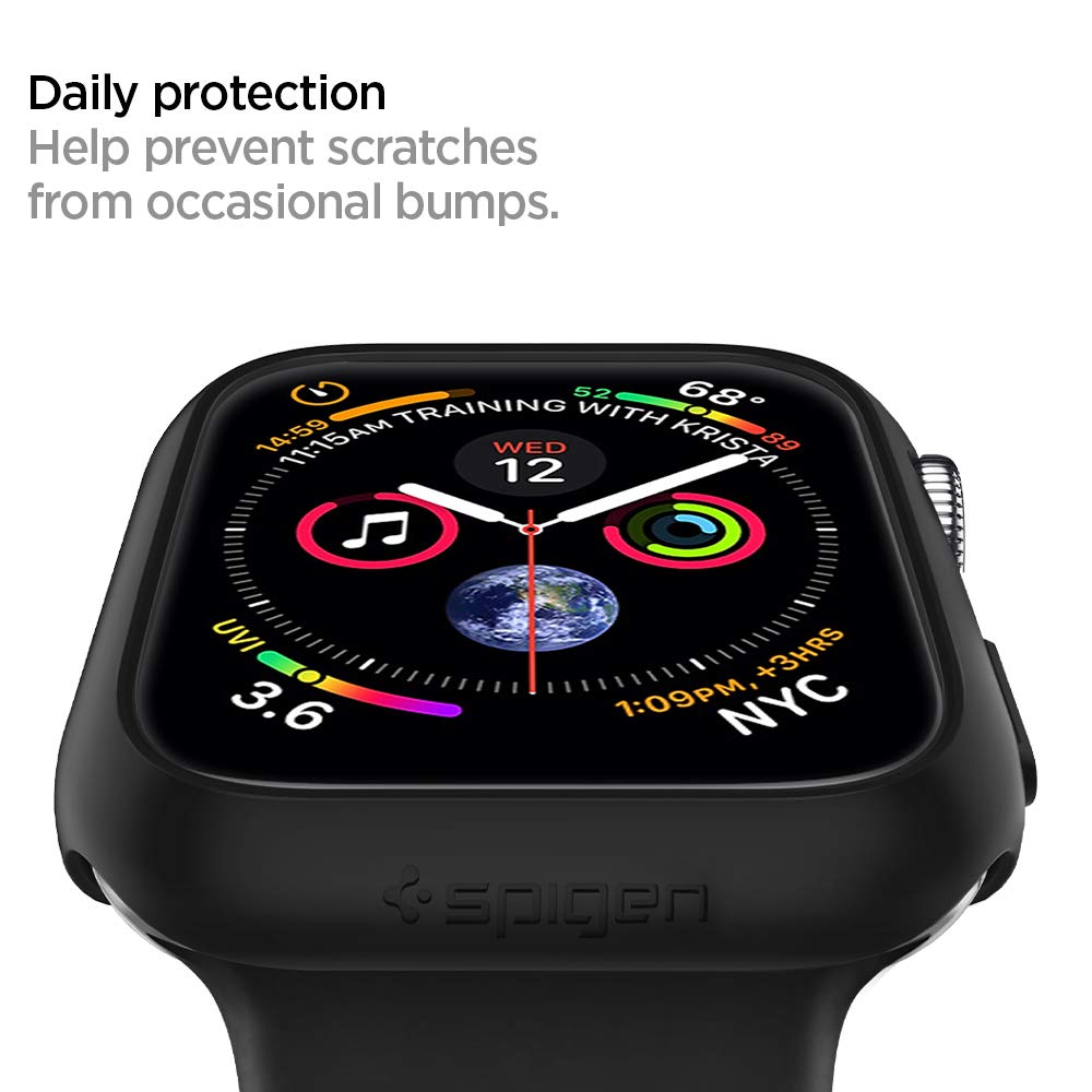 Spigen Thin Fit Designed for Apple Watch Case for 44mm Series SE2/6/SE/5/4 - Black