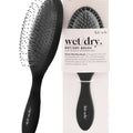 Kitsch Hair Detangler Brush - Soft Bristle Detangling Brush for Women with Curly & Straight, Dry & Wet Hair, Tangle Free, Flexible Bristles Comb, Travel-Friendly, Valentines Gift For Her - Black