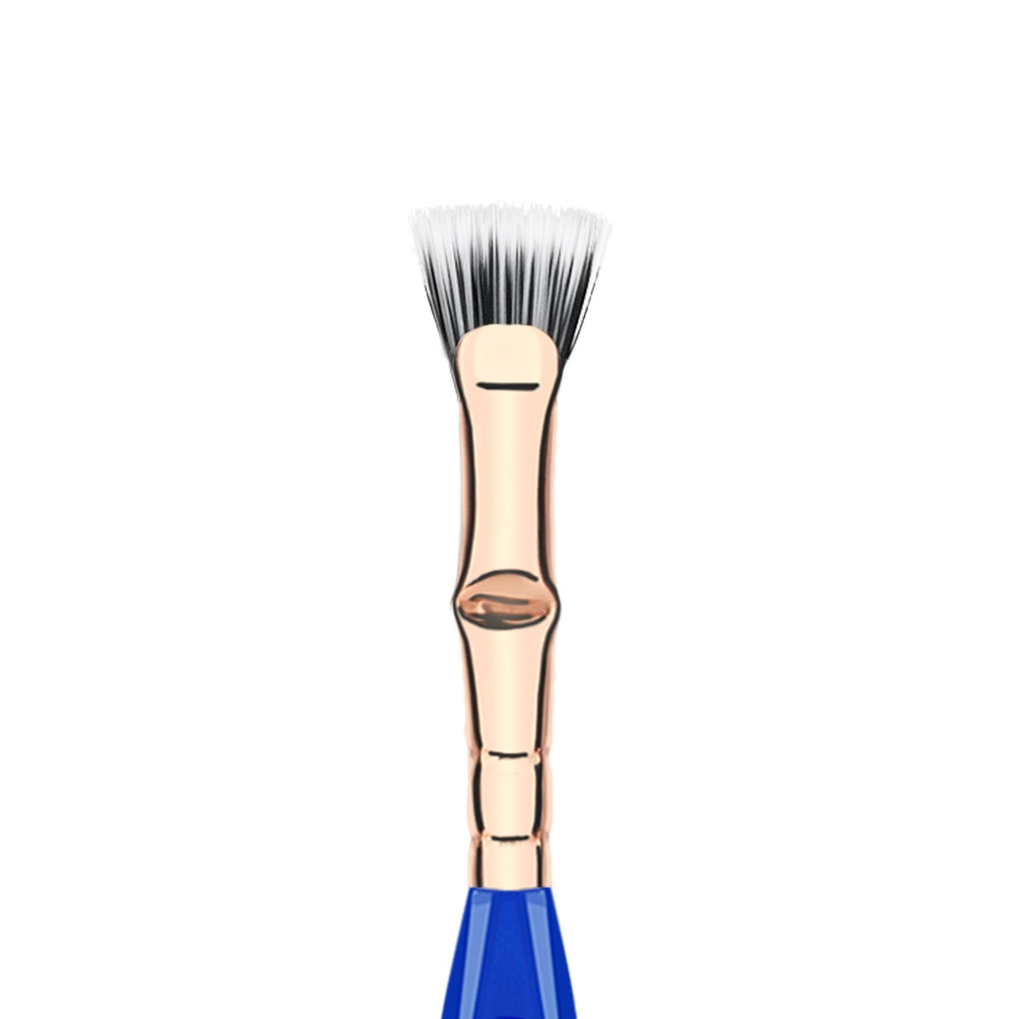 Bdellium Tools Professional Makeup Brush - Golden Triangle 730 Bent Mascara Fan - With All Vegan and Soft Synthetic Fibers, For Applying Mascara (Blue, 1pc)