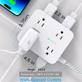 Surge Protector Power Strip - 8 Outlets with 4 USB (2 USB C) Charging Ports, Multi Plug Outlet Extender, 5Ft Braided Extension Cord, Flat Plug Wall Mount Desk USB Charging Station for Home Office ETL