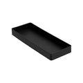 Organizador de escritorio de plástico rectangular Amazon Basics, media bandeja para accesorios, color negro