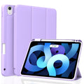 Divufus Case for iPad Air 11 inch (M2 2024), Air 6th/5th/4th Generation 2024/2022/2020, Slim Auto Sleep/Wake Smart Cover Soft TPU Back Case with Pencil Holder for iPad Air 11"/10.9", Purple