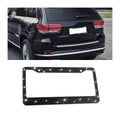 KHGUZ Bling Car License Plate Frame, Sparkly Crystal Rhinestone Vehicle License Plate Holder, Stainless Steel Auto Tag Plate Cover for Women Girls, Universal for SUV, Sedan, Truck (Black)