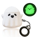 Compatible with AirPods Case Cover, Luminous Cute Ghost Case Designed for Airpods 2nd & 1st, Soft Silicone Anime Funny 3D Cartoon Apple AirPods 2/1 Case for Women Men Kids Teens Girls Boys