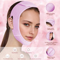 V Line Lifting Mask Chin strap for sleeping, V Line Lifting Mask for Women,Jaw Exerciser，Medium,Purple