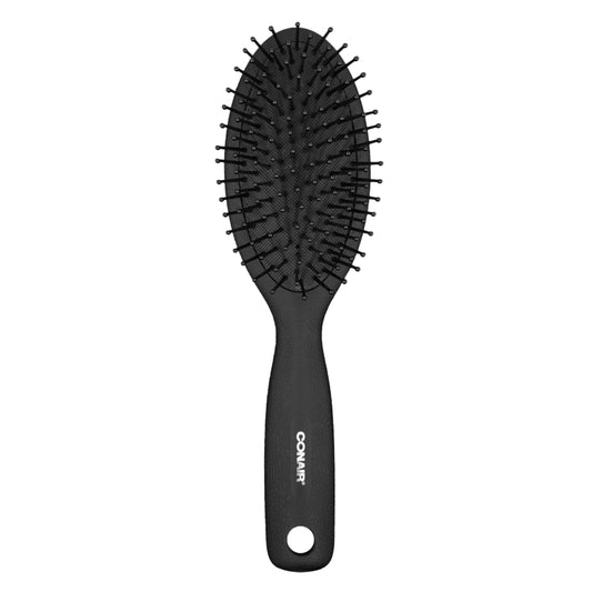 ConairMen Hair Brush - Mens hair brush - Mens Hairbrush for Everyday Brushing with Wire Bristles and Cushion Base - Mens Brush for All Hair Types - Black