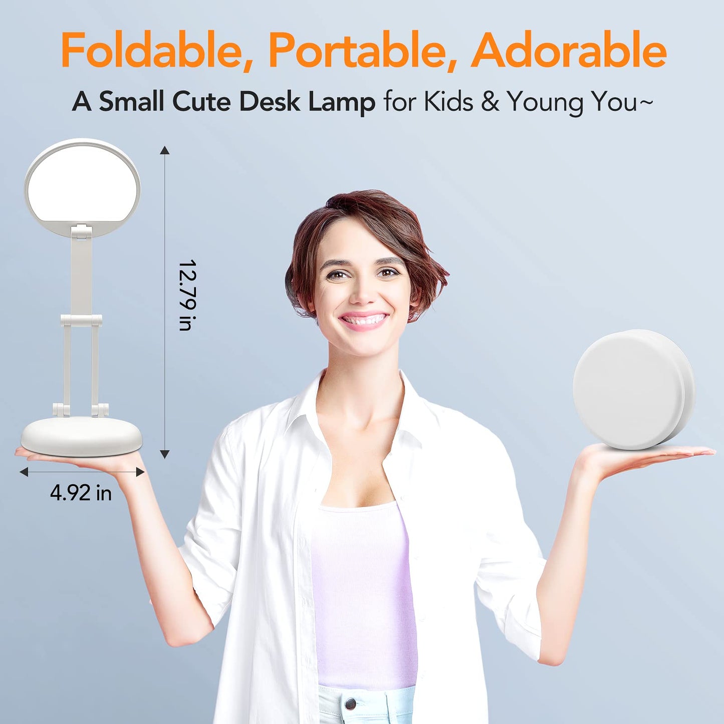 Battery Operated Lamp Rechargeable Lamp Foldable+Portable Light,9 Brightness Dimmable Cordless Lamp Rechargeable Light Wireless Lamp Mini Lamp,Cordless Lamps Rechargeable Cordless Table Lamp USB Light