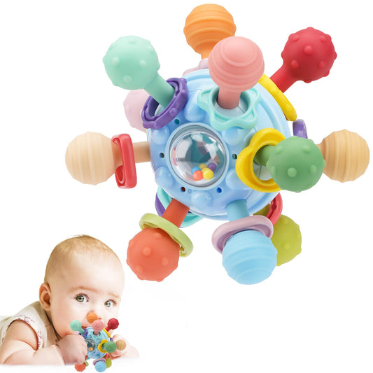 TOHIBEE Baby Montessori Sensory Toys for 0-6 6-12 Months, Baby Teether Teething Toys for Babies 0 3 6 9 12 18 Months, Newborn Infant Learning Developmental Toys Gifts for 1 2 Year Old Boys Girls