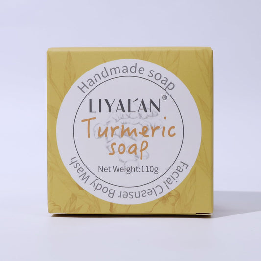 LIYALAN Turmeric Soap Bar for Face & Body-Tumeric Soap,Smooth Skin,Deep Cleansing, Natural Handmade Soap Sensitive Skin Formula, Vegan Soap