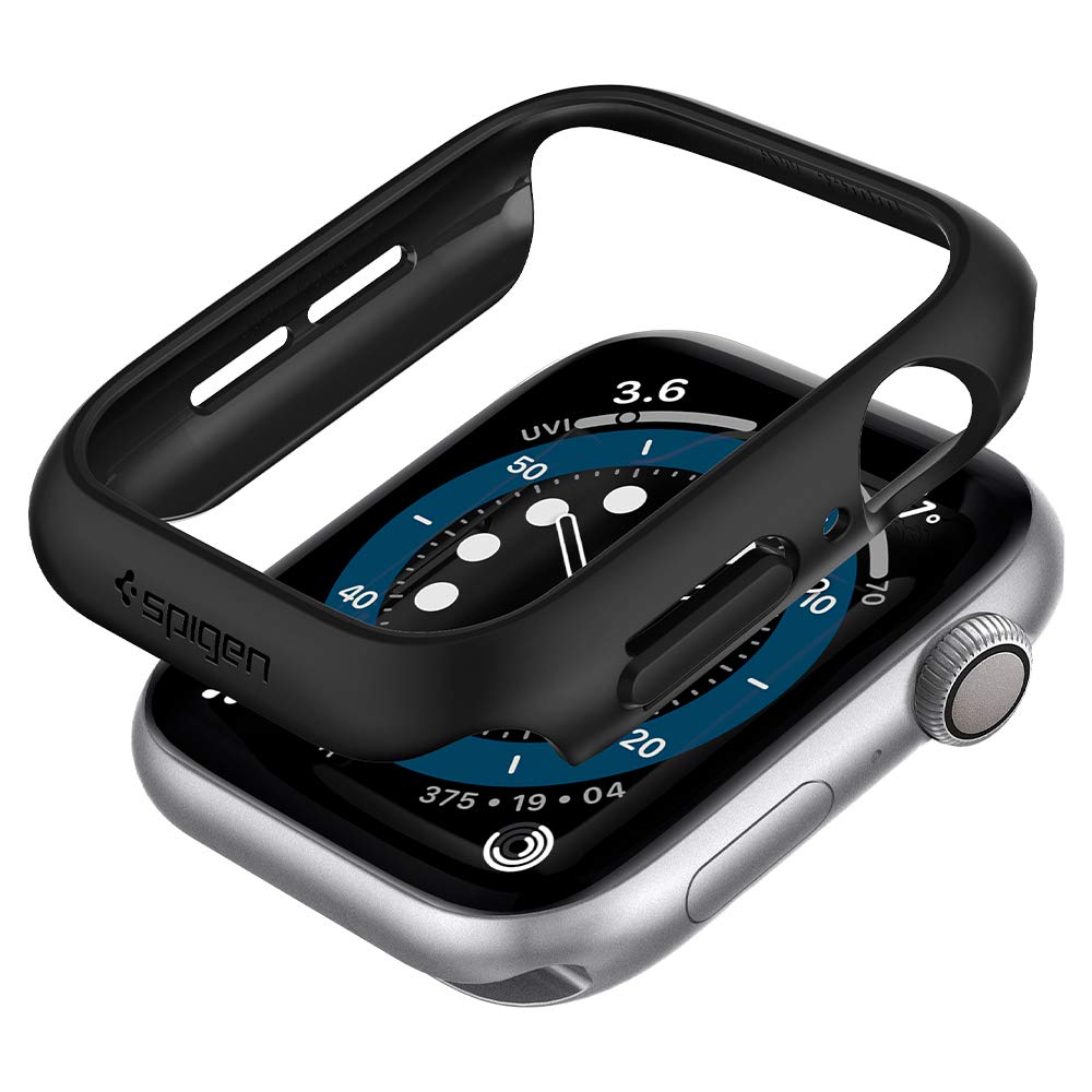 Spigen Thin Fit Designed for Apple Watch Case for 44mm Series SE2/6/SE/5/4 - Black