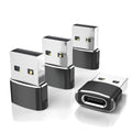 Elebase USB to USB C Adapter 4 Pack,USBC Female to A Male Car Charger,Type C Converter for iPhone 16 Pro Max,15 14 13 12 11 Plus,Apple Watch iWatch 10 9 8,Airpods,iPad Air Mini 6 7,Samsung Galaxy S24