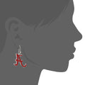 NCAA Siskiyou Sports Womens Alabama Crimson Tide Chrome Dangle Earrings One Size Team Colors