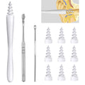 3 in 1 Ear Wax Removal, 2024 Q-Grips Ear Wax Removal Tool Reusable Washable Replacement Soft Silicone Tips for Cleaner Earwax, Ear Wax Removal Kit Contains 7 Types of Ear Cleaner Tools (White)