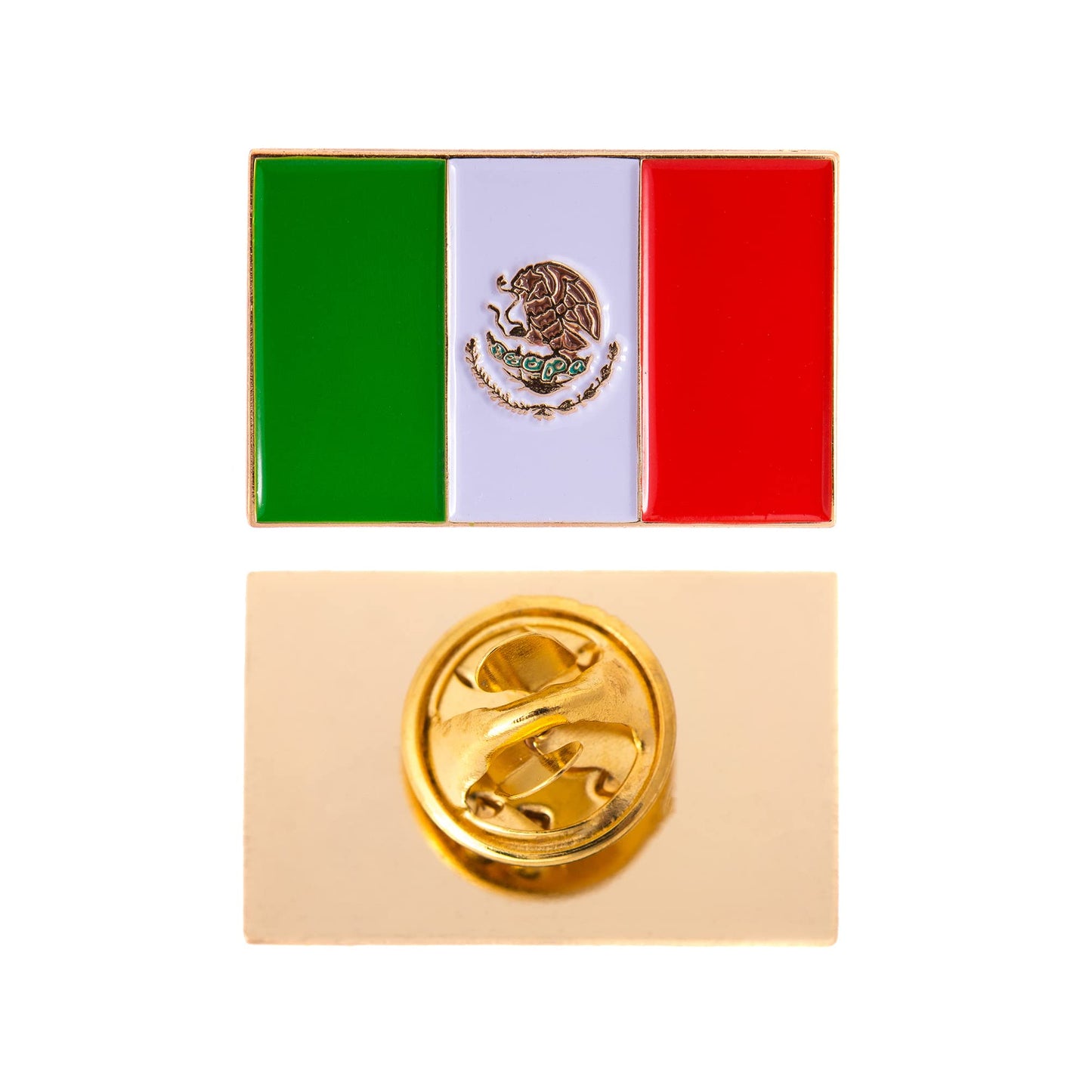 Desert Cactus Mexico Flag Lapel Pin Country Enamel Made of Metal Souvenir Hat Men Women Patriotic Mexican (Rectangle Pin)