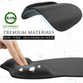 MROCO Ergonomic Mouse Pad with Gel Wrist Rest, Comfortable Mousepad with Smooth Wrist Support Surface and Non-Slip PU Base for Pain Relief, Computer, Laptop, Office & Home, 9.4 x 8.1 in, Black Color