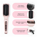 L'ANGE HAIR Le Vite Straightening Brush | Heated Straightener Flat Iron for Smooth, Anti Frizz Hair | Dual-Voltage Electric Brush Straightener | Hot Brush for Styling