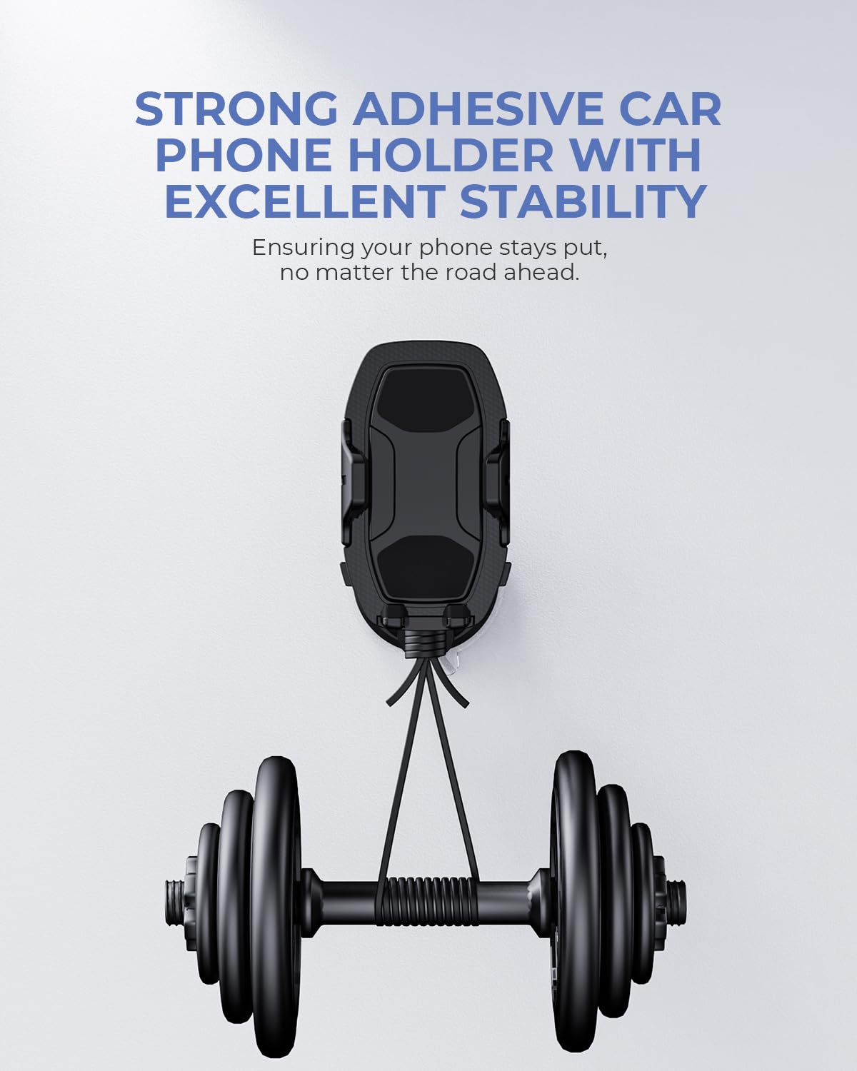 Primoov Cellphone Holder for Car 【Phone Stand for Car】 Phone Holders for Your Car 【360° Rotation】 Car Phone Holders for iPhone 16/15/14/13 Pro Plus Max - Dashboard Cell Phone Holder Easy Installation