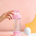 Electric Shaker Bottle, Shaker Bottles for Protein Shakes Mixes, Automatic Coffee Stirring Cup, Portable Mixer Cups and Blender Bottles Battery Powerful Mixer Cup 15 oz,Food grade material (Pink)