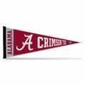 Banderín decorativo de pared de fieltro exclusivo de Rico Industries NCAA Alabama Crimson Tide de 12" x 30" (ideal para el hogar, el dormitorio o la cueva del hombre)