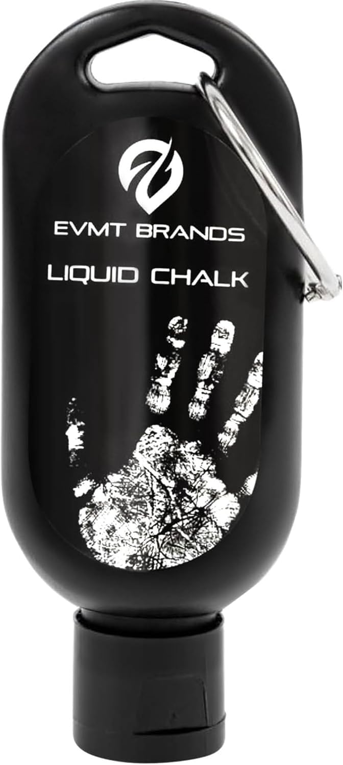 EVMT Brands Liquid Chalk, Mess-Free Gym Chalk for Weightlifting, Gymnastics, Rock Climbing, Dancing. Sweat-Resistant and Long Lasting for Stronger Grip. Package May Vary.