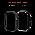 Jaroco 2 Pack [No Screen Protector] Bumper Case for Apple Watch Ultra 2/1 49mm, Slim Shockproof Protective Bumper Cover for iWatch Ultra 2 Cover 49mm, Black+Clear