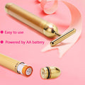 Amirce Face Massager Roller Golden 3D Roller Electric Facial Roller and T Shape Facial Roller Massager Kit Face Roller