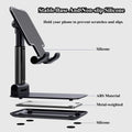 Meetuo 2 Pcs Cell Phone Stand, Adjustable Angle Height Phone Stand for Desk, Fully Foldable/Portable Phone Holder, Compatible for iPhone 16/15/14/13/12/Smartphones