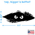 Stickios Large Black Vinyl Bumper Sticker - Funny Monster Car Decal for Cars, Trucks, and Dents - Made in USA - Shredder (11x4.25 inches)