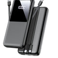 Portable Charger Power Bank - 15000mAh Fast Charging Powerbank Battery Pack with Built in USB-C(22.5W) and iOS(20W) Output Cable Compatible with iPhone Android Samsung etc (1 Pack, Black)