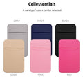 OBVIS Cell Phone Pocket Self Adhesive Card Holder Stick On Wallet Sleeve with Adhesive ID Credit Card ATM Card Holder for iPhone Android 2 PACK BLACK