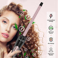 3/8 Inch Curling Iron, Small Curling Wand for Short & Long Hair, Ceramic Wand Curling Iron with 2 Temperature, Instant Heat Up, Include Heat Protective Glove & 2 Clips