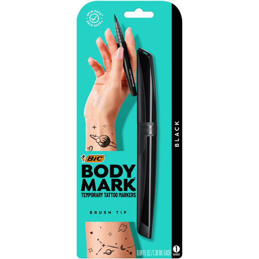 Marqueurs de tatouage temporaires Bic BodyMark, noir, 0,04 fl oz