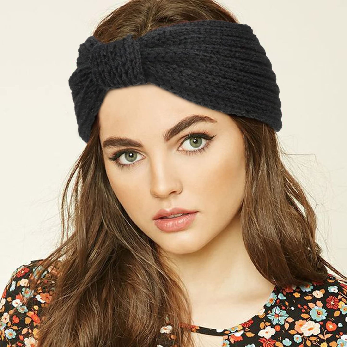 Winter Headbands for Women Ear Warmer Knit Soft Elastic Crochet Headband Chunky Turban Fashion Head Wrap Winter Accessories