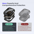 Goton Privacy Waterproof Case Compatible for Apple Watch Screen Protector 46mm 42mm 45mm 44mm 41mm 40mm Ultra 2 49mm SE Series 10 9 8 7 6 5 4, Anti Spy Face Cover Back Bumper for iWatch Accessories