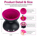 Makeup Brush Cleaner, Silicone Cosmetic Makeup Brush Cleaner Mat Pad Cleaning Tool, Portable Washing Cleaner with Suction Cup for Makeup Cosmetic Brushes (1 piece Purple)