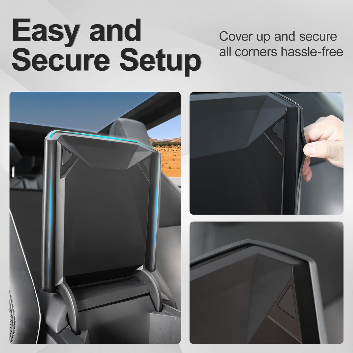 BEEGROW Center Console Armrest Cover for Tesla Cybertruck, TPE Armrest Protector for Cybertruck Accessories