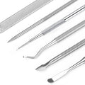 6-Pack Ingrown Toenail File and Lifters, Professional Surgical Stainless Steel Ingrown Toenail Removal Tool Kit, Manicure Treatment Pedicure Tools for Feet Under Nail Cleaner Correction Polish Pain