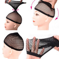 3 Packs Elastic Mesh Net Wig Caps for Women Open End Wig Cap for Long and Short Hair (3 Packs, Black)