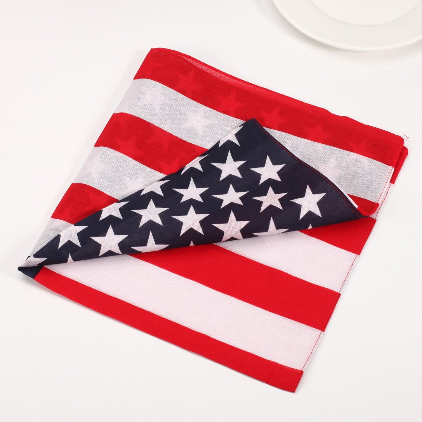 Bandeau Bandana Drapeau Américain Rouge Blanc et Bleu Ardorchid Bandeaux Patriotiques USA pour Hommes et Femmes Foulard Cou et Visage Enveloppement de Tête